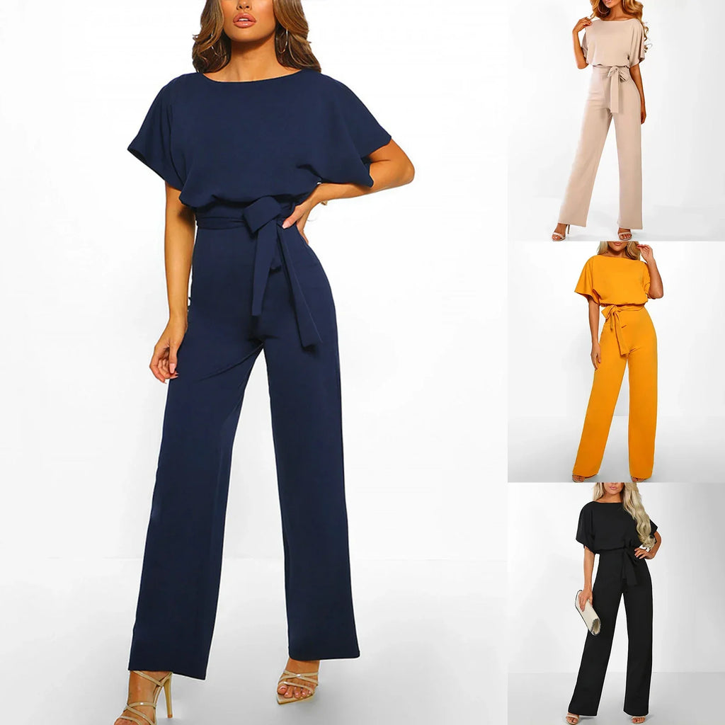 Vira - Eleganter Apricotfarbener Jumpsuit