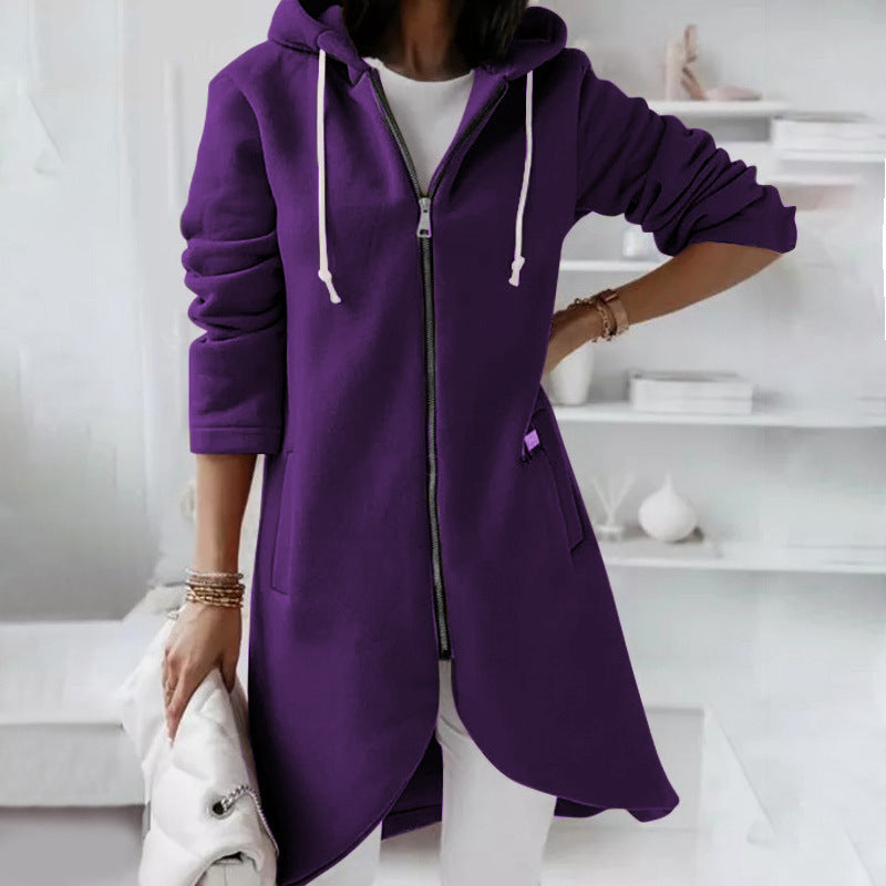 Lange Stilvolle Jacke Rosa - Sofia