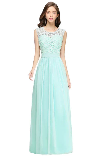 Cailyn - Langes Abendkleid aus Chiffon in Rosa