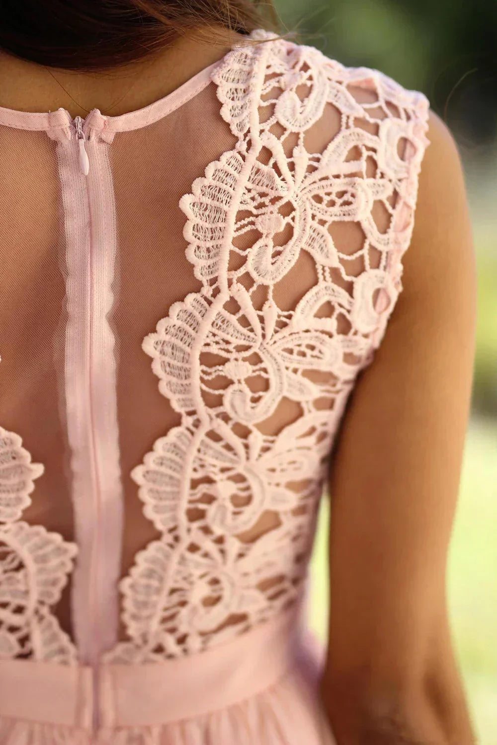 Cailyn - Langes Abendkleid aus Chiffon in Rosa