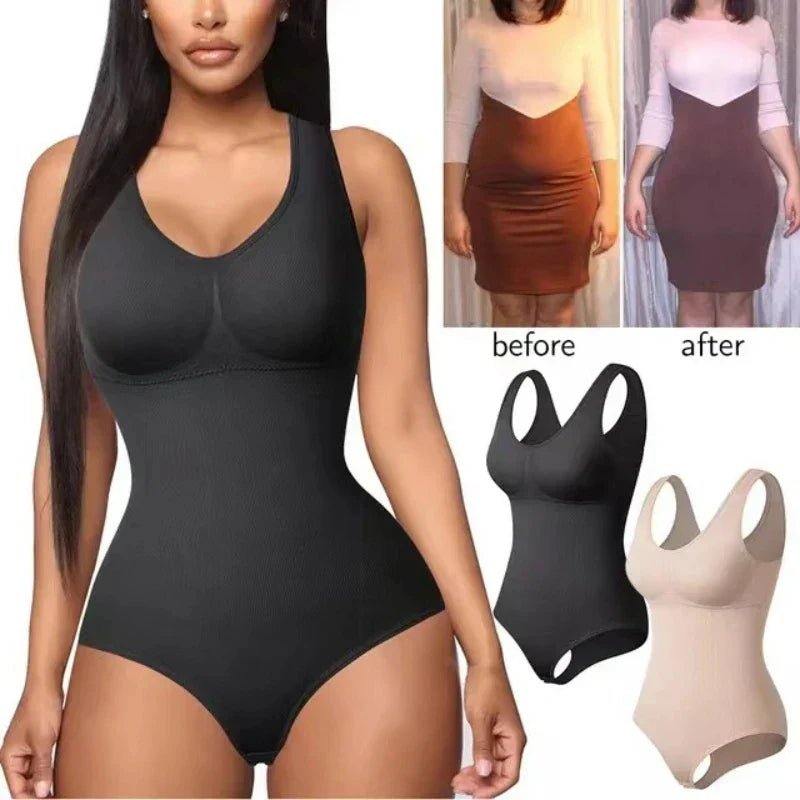 Jamyla - Beige Nahtloser Shapewear-Body