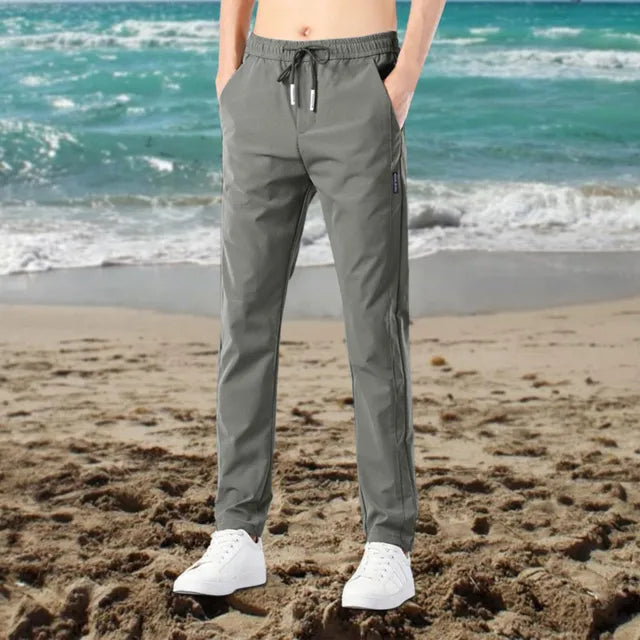 Dunkelgraue Eisseidenhose für Männer - Leon