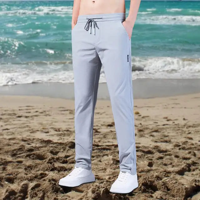 Dunkelgraue Eisseidenhose für Männer - Leon