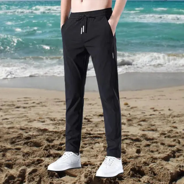 Dunkelgraue Eisseidenhose für Männer - Leon