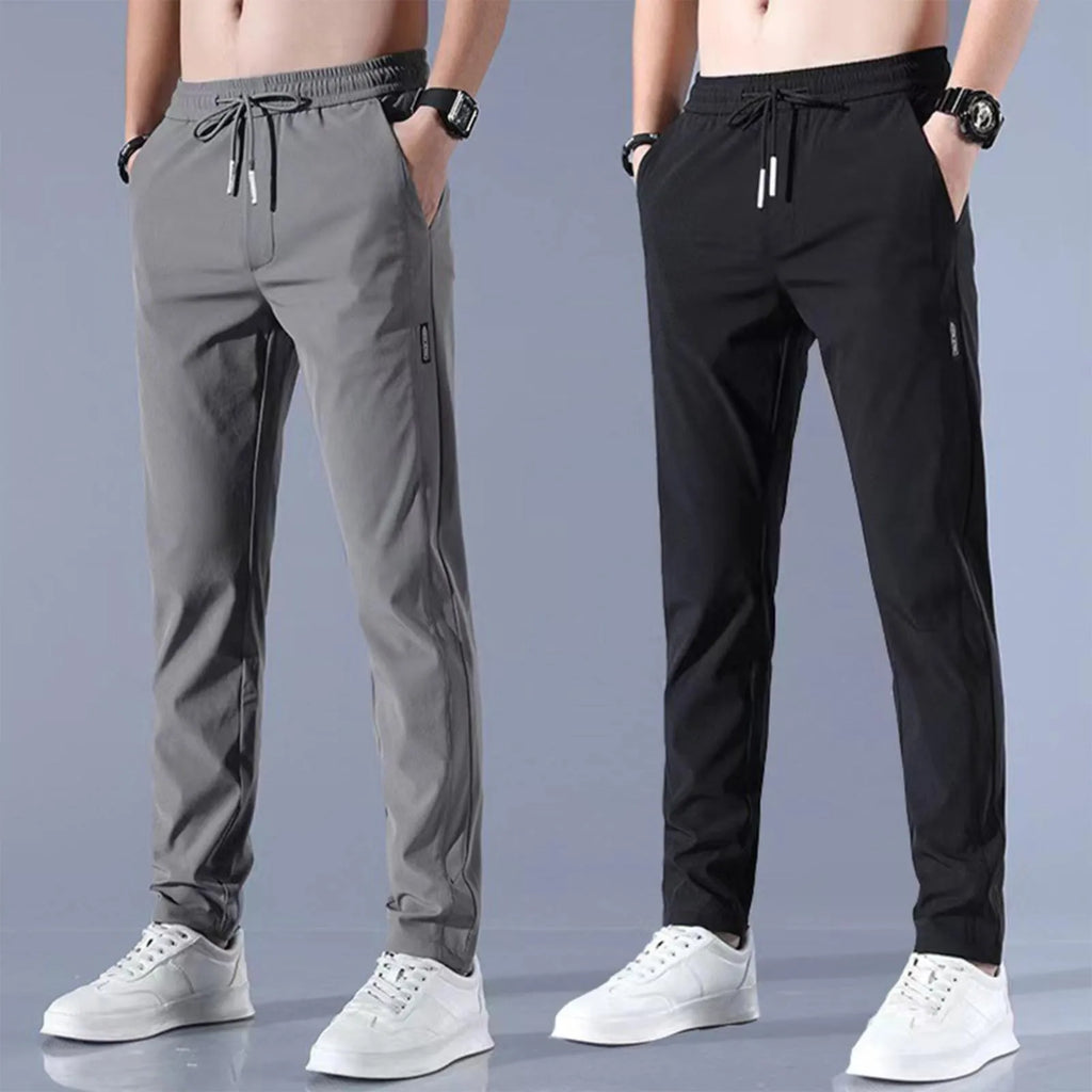 Dunkelgraue Eisseidenhose für Männer - Leon