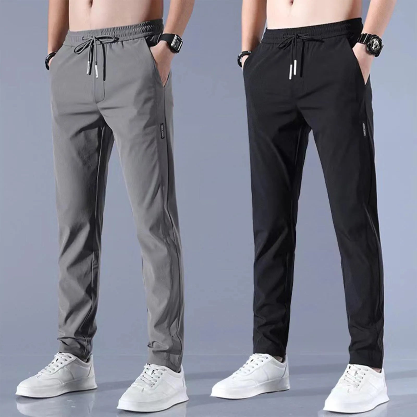 Dunkelgraue Eisseidenhose für Männer - Leon