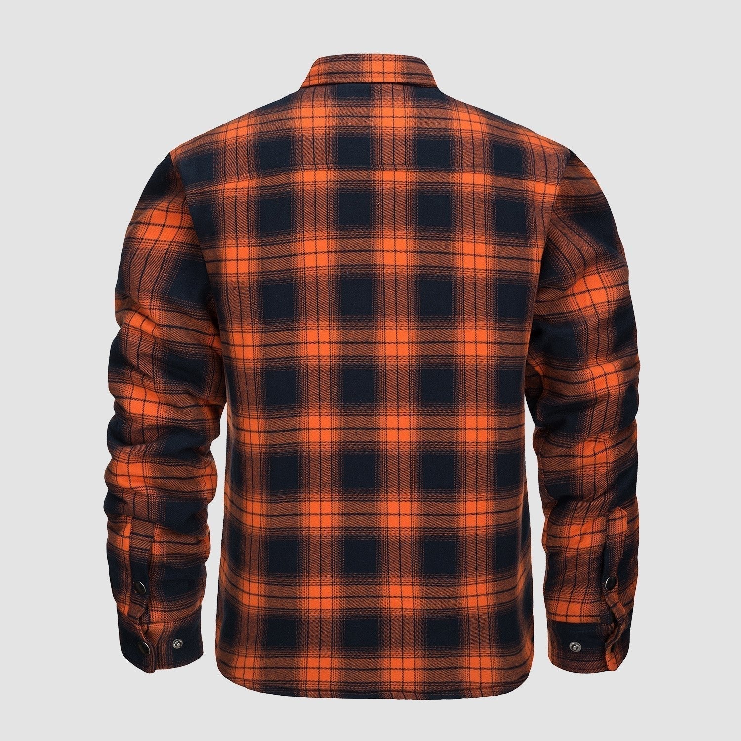 Warme Flanelljacke Orange - Theo