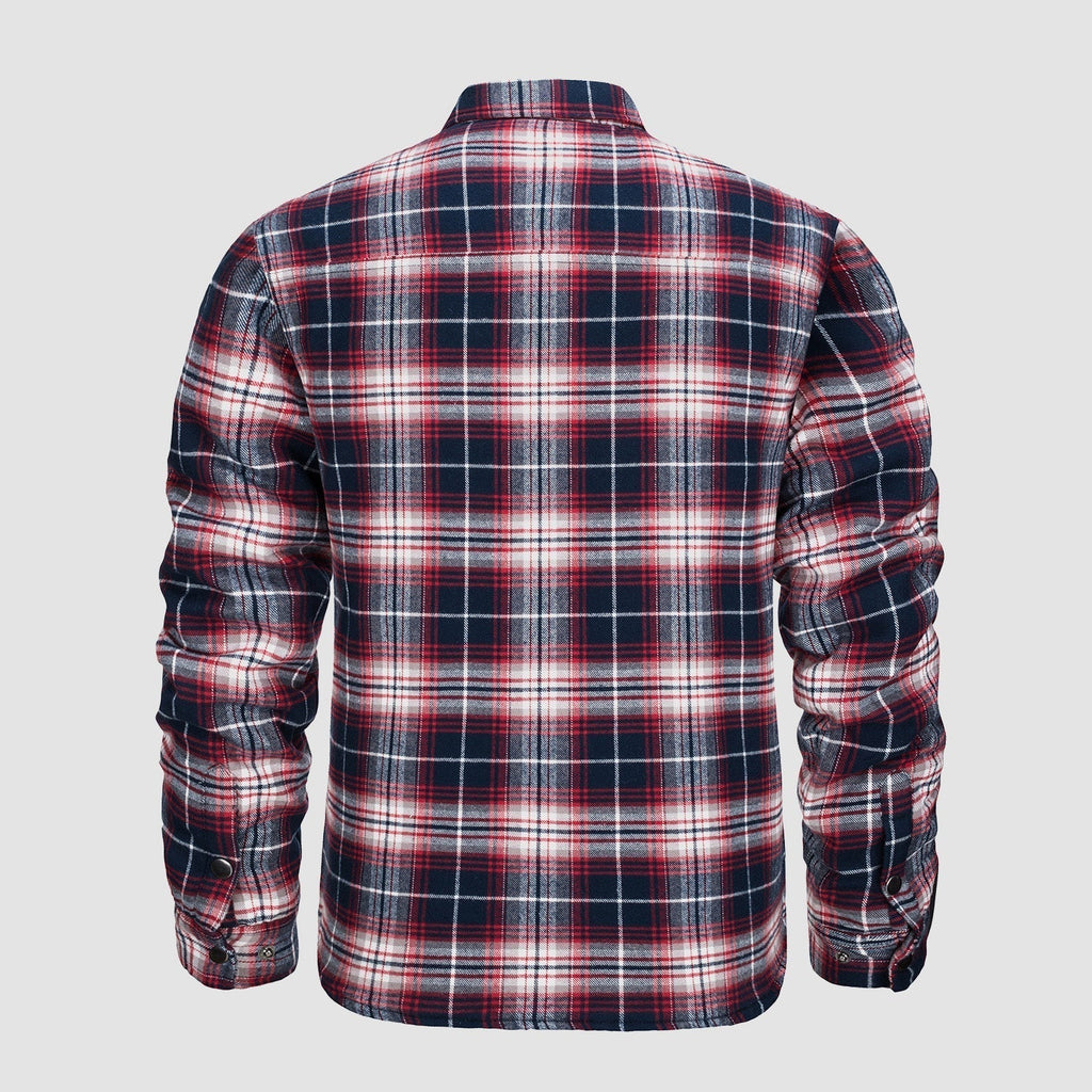 Warme Flanelljacke Orange - Theo