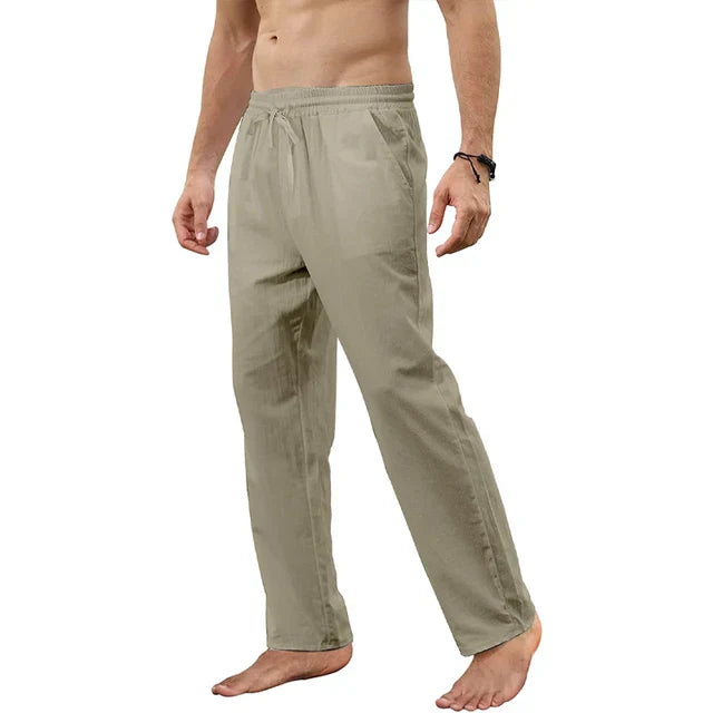 Russel - Hellkhaki Leinen-Jogginghose