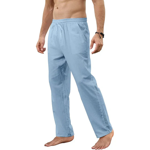 Russel - Hellkhaki Leinen-Jogginghose