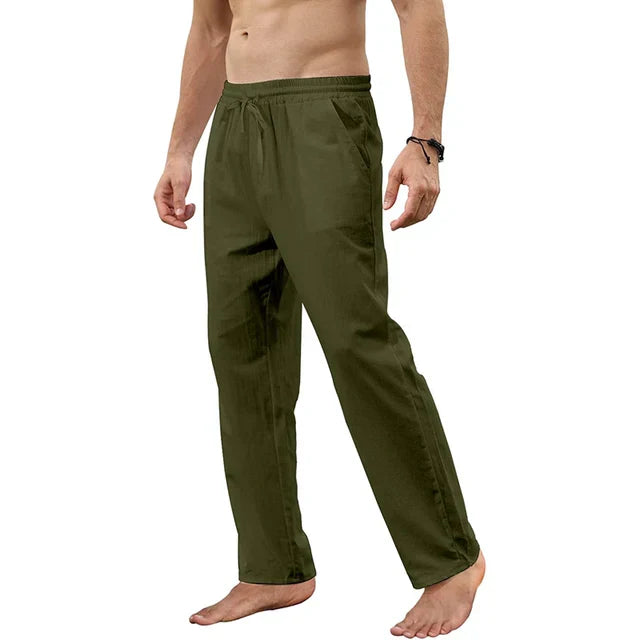 Russel - Hellkhaki Leinen-Jogginghose