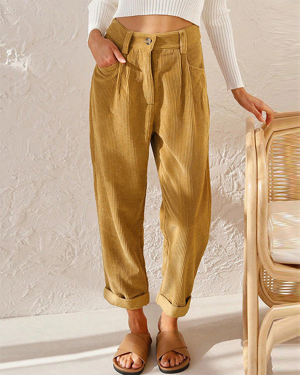 Khaki Cordhose - Sofie