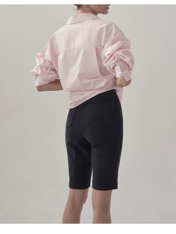 Rosa Baumwoll-Übergrößen Bluse - Lea