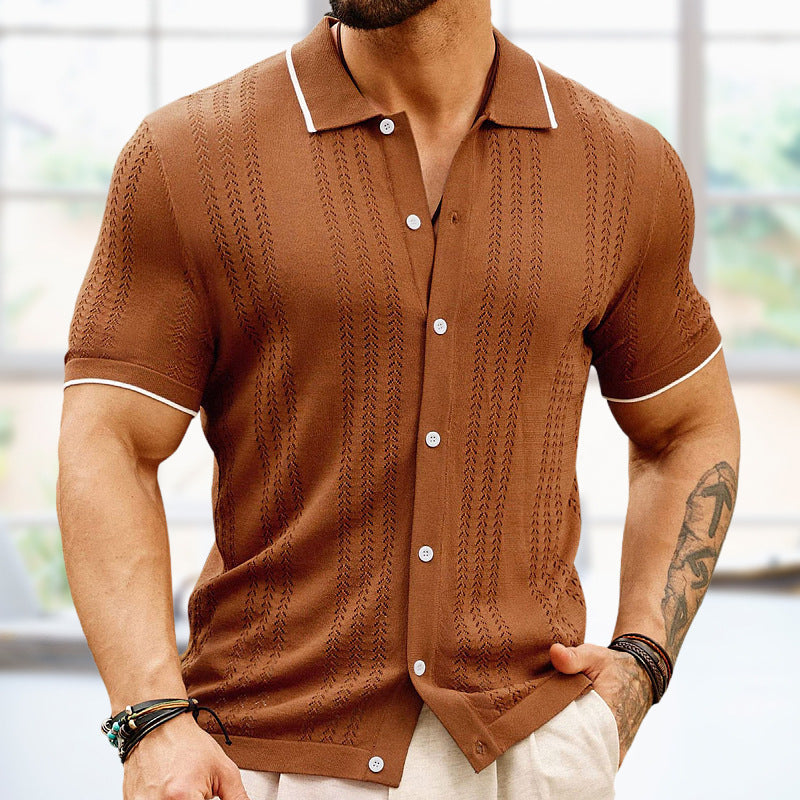 Braunes Strickpolo - Max