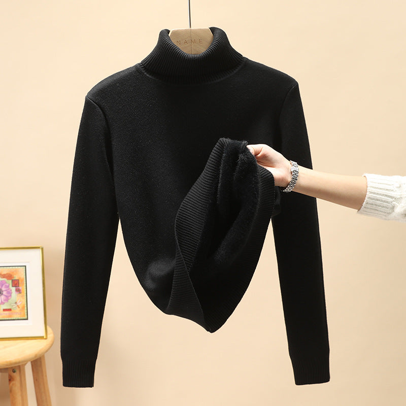 Warmer Strickpullover Schwarz - Elena