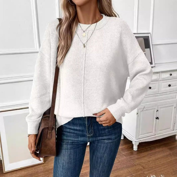 Stylischer Strickpullover Khaki - Mia