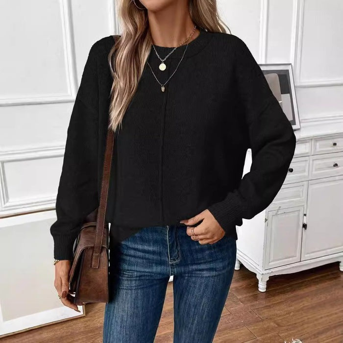 Stylischer Strickpullover Khaki - Mia
