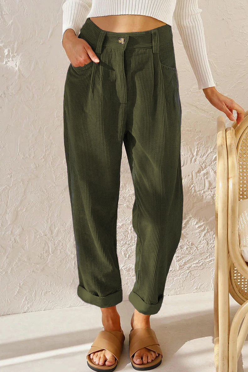 Khaki Cordhose - Sofie