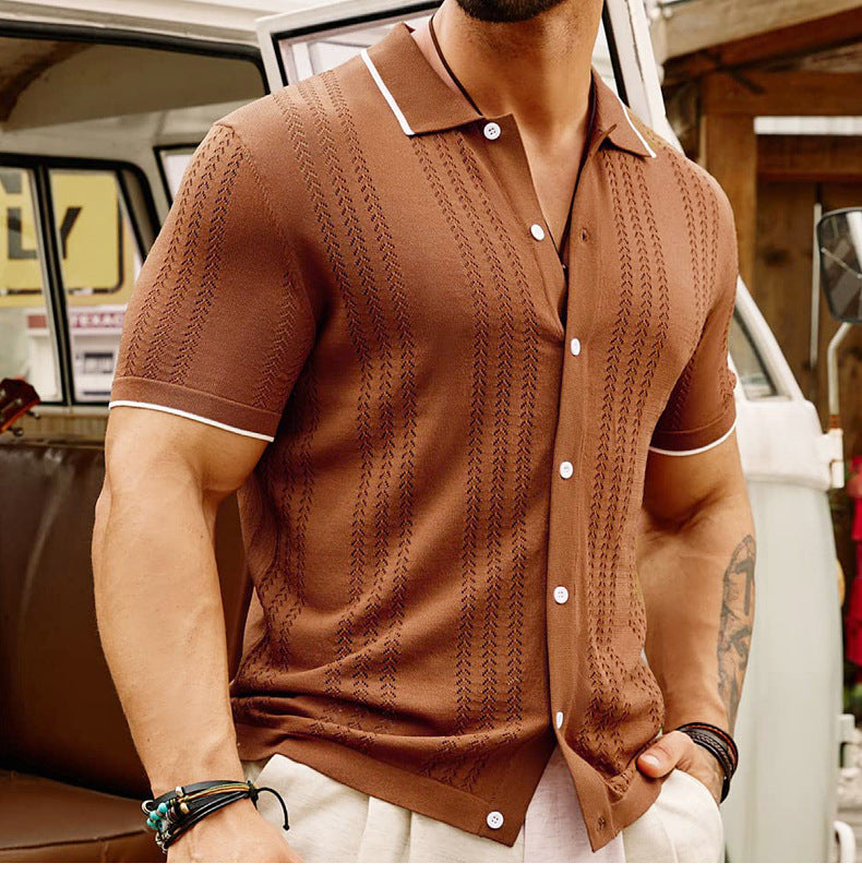 Braunes Strickpolo - Max