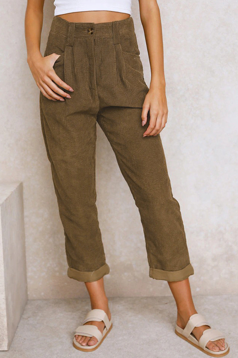 Khaki Cordhose - Sofie