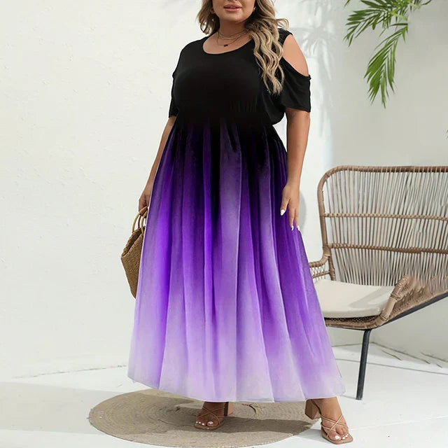 Lila Plus-Size-Sommerkleid - Lexi