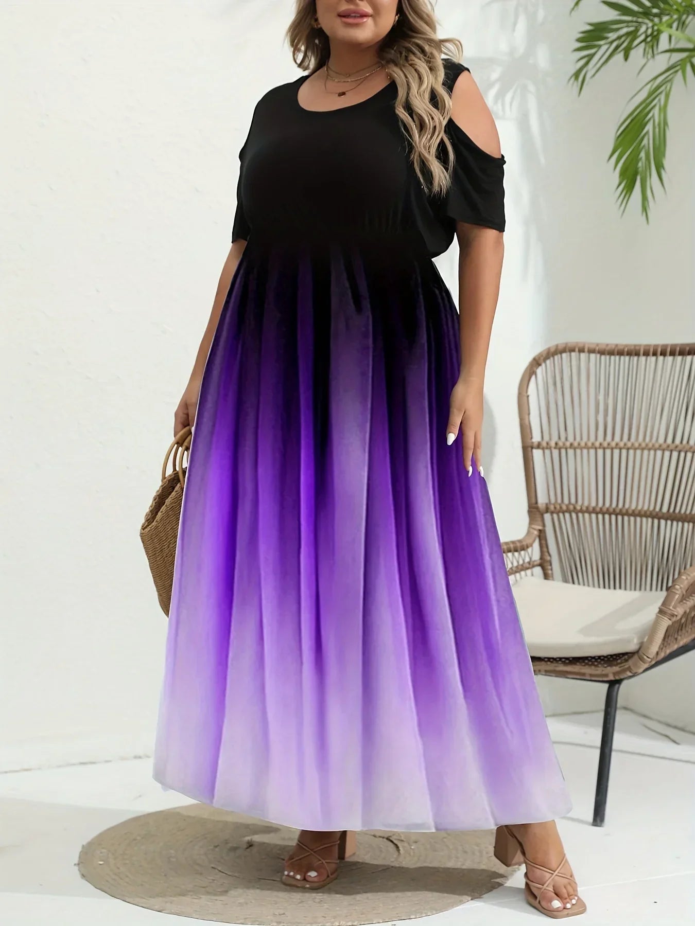 Lila Plus-Size-Sommerkleid - Lexi
