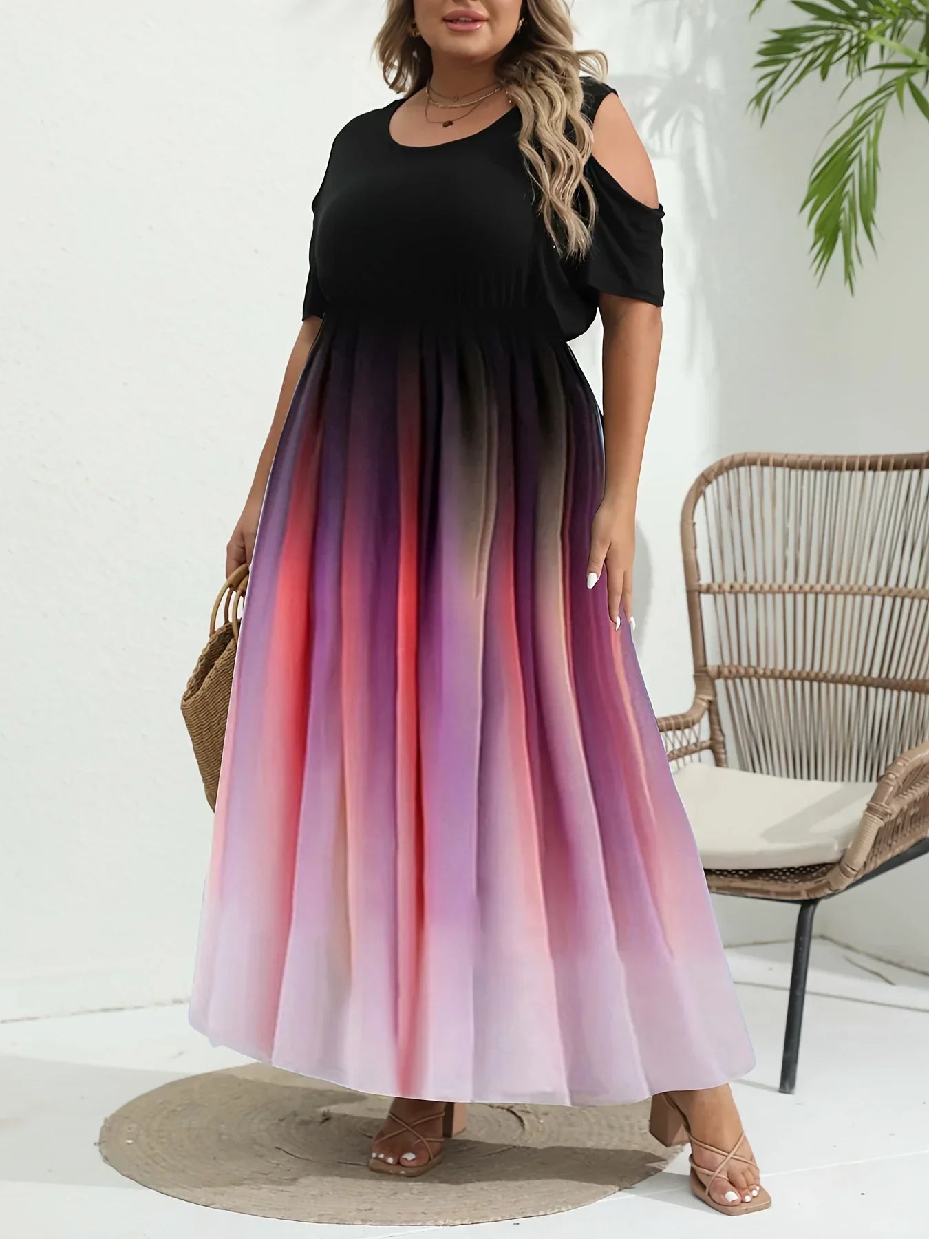 Lila Plus-Size-Sommerkleid - Lexi