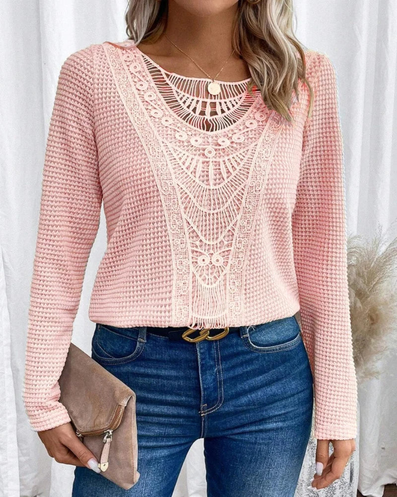 Elegantes T-Shirt Weiß mit Cut-Outs - Lara