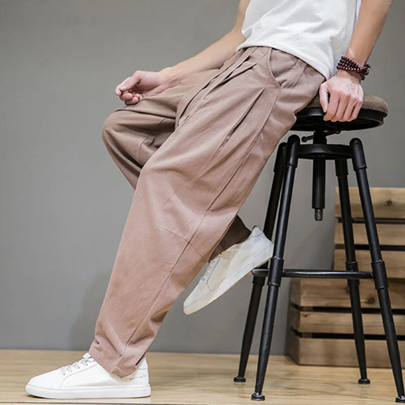 Arnett - Khaki Leinenhose für Herren