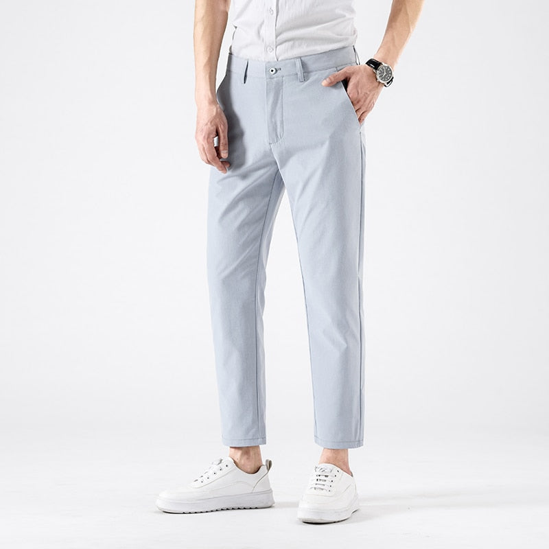 Hellblaue Stretch-Chinohosen - Leon