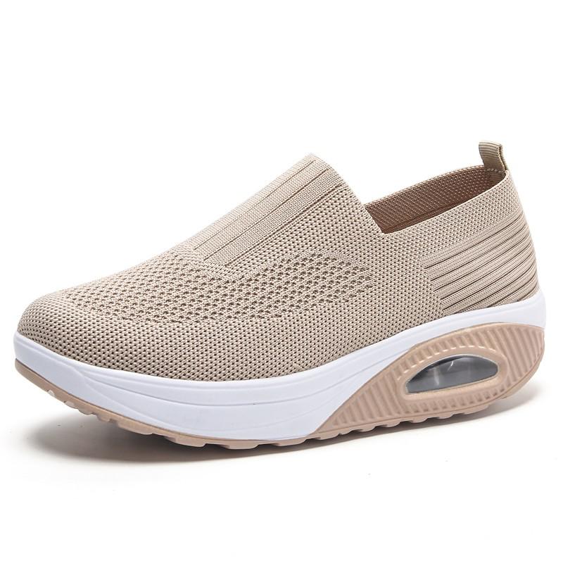 Cecile - Beige Mesh Sportliche Sneakers
