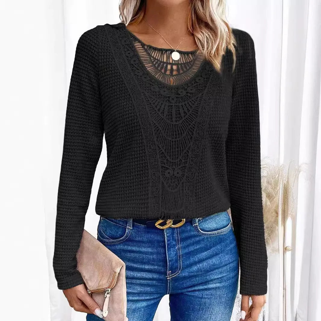 Elegantes T-Shirt Weiß mit Cut-Outs - Lara