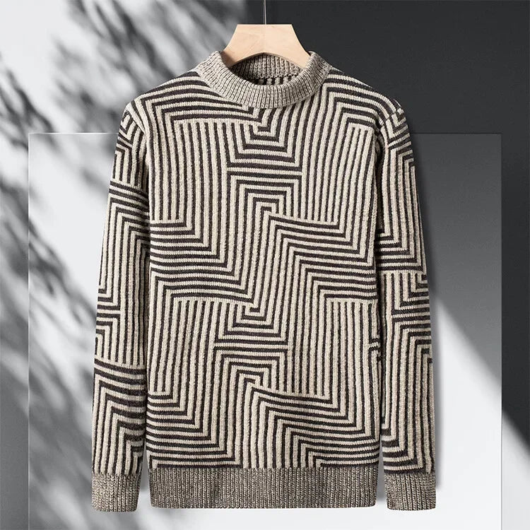 Khaki Frühlingspullover mit Rippen-Details - Mila