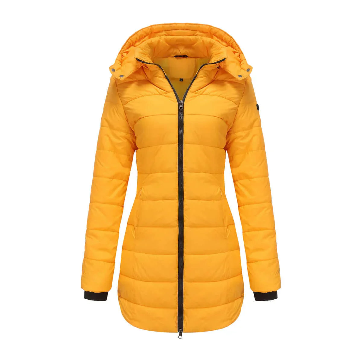 Damen Wintermantel Dunkelblau Gepolstert – Amelie