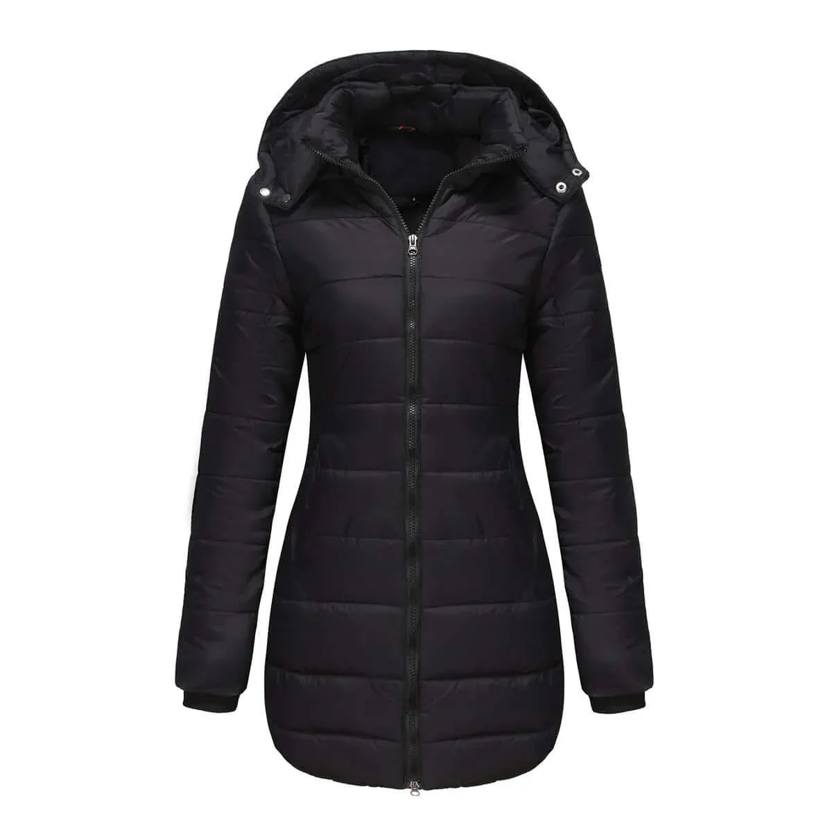 Damen Wintermantel Dunkelblau Gepolstert – Amelie