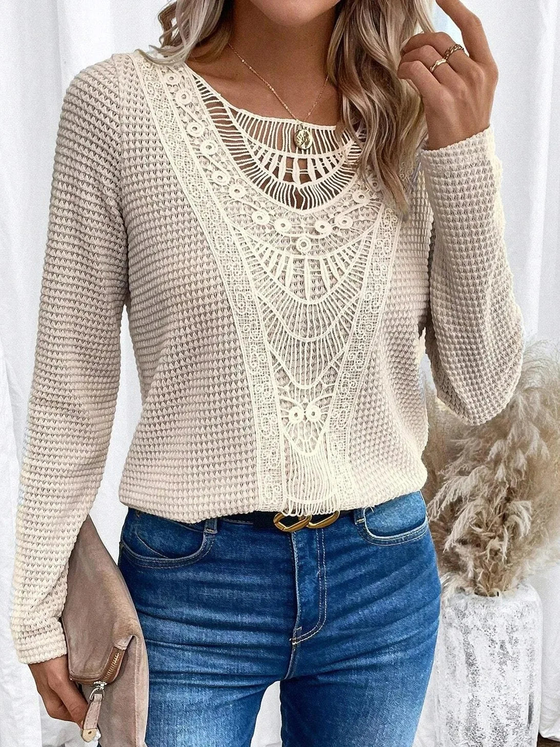 Elegantes T-Shirt Weiß mit Cut-Outs - Lara