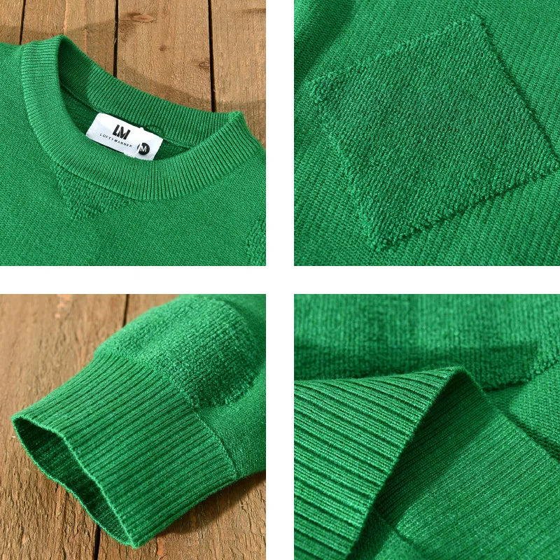 Grüner Pullover mit Pokerdruck - Max