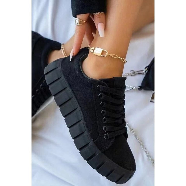 Olivia - Schwarze Trendige Damensneaker