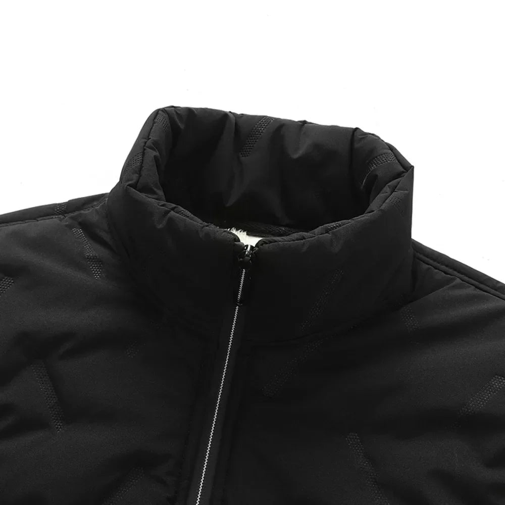 Schwarze Winterweste mit Pelzfutter - Tom