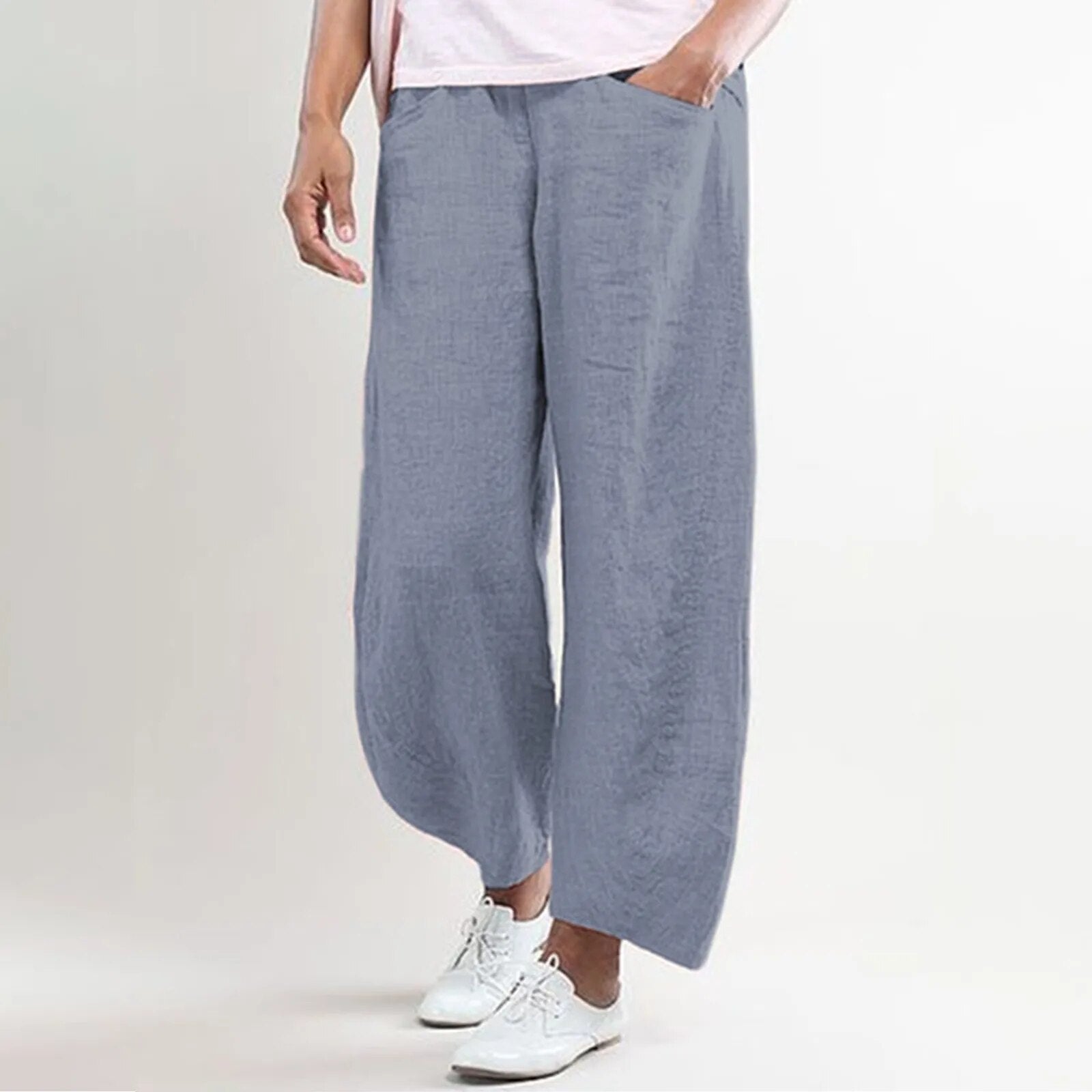 Blaue Casual Leinenhose - Emma