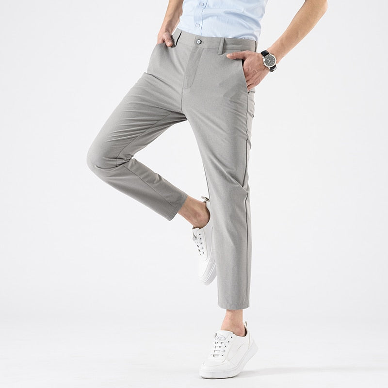 Hellblaue Stretch-Chinohosen - Leon