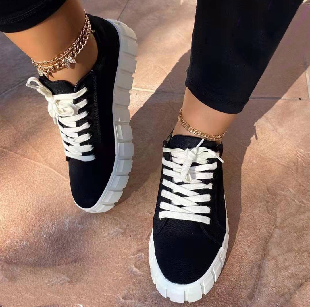 Olivia - Schwarze Trendige Damensneaker