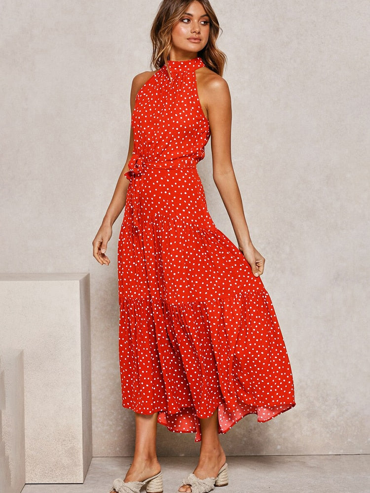 Gelbes Punkte-Sommerkleid - Emma