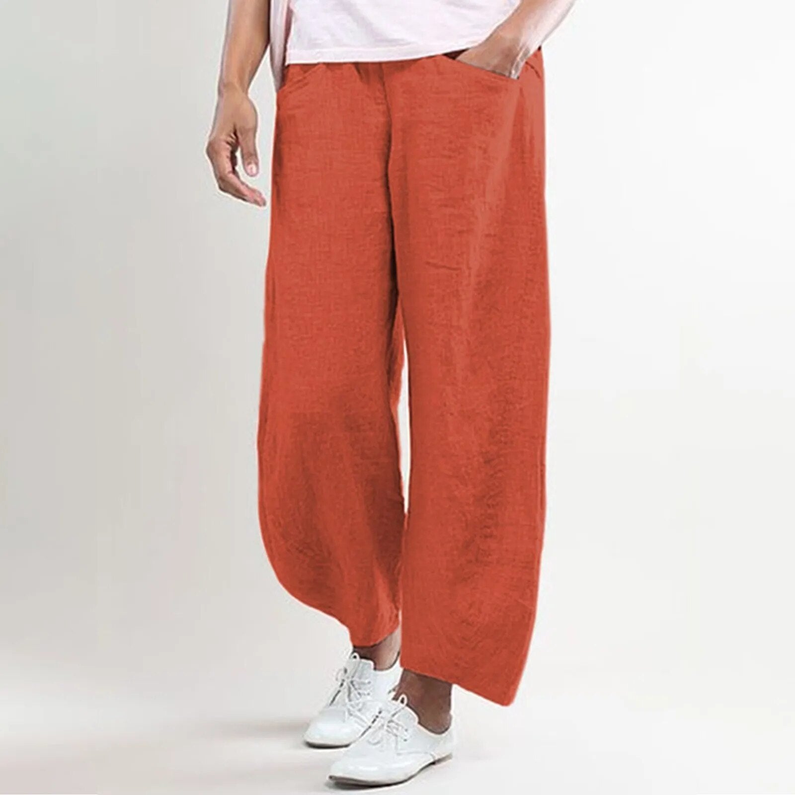 Blaue Casual Leinenhose - Emma