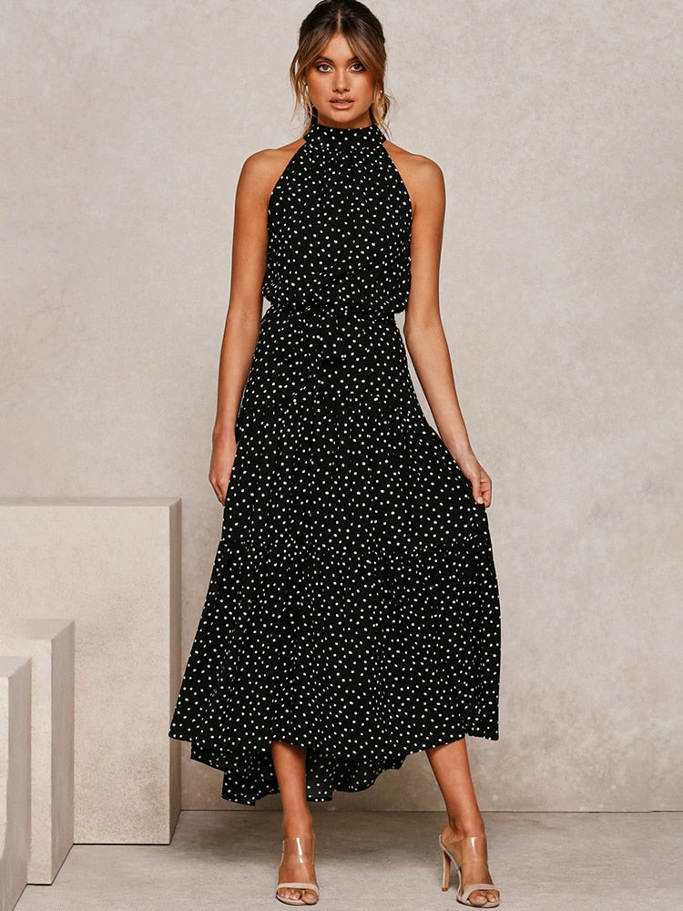 Gelbes Punkte-Sommerkleid - Emma