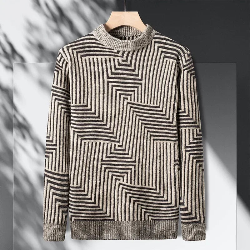 Khaki Frühlingspullover mit Rippen-Details - Mila