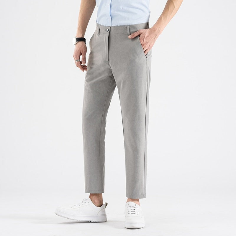 Hellblaue Stretch-Chinohosen - Leon