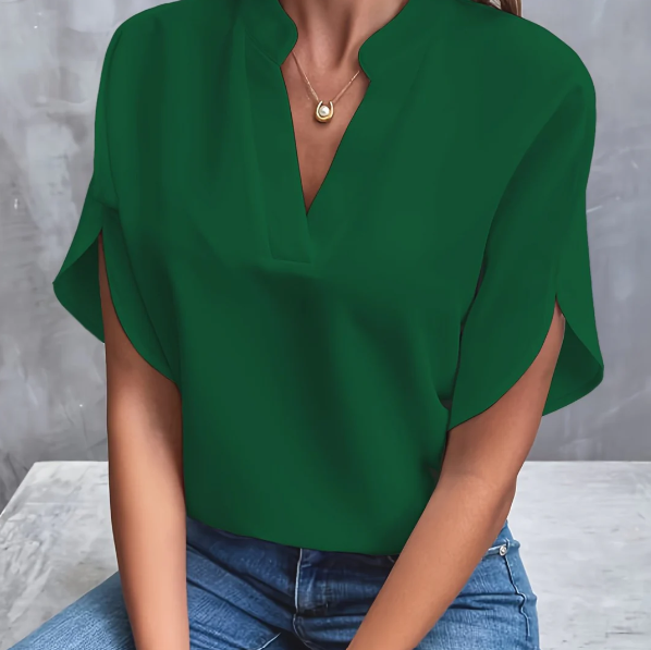 Gelbe Bluse mit Flachen Ärmeln - Sophie