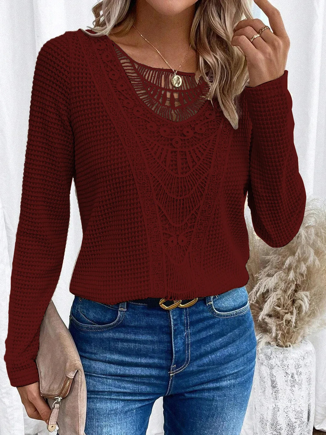 Elegantes T-Shirt Weiß mit Cut-Outs - Lara