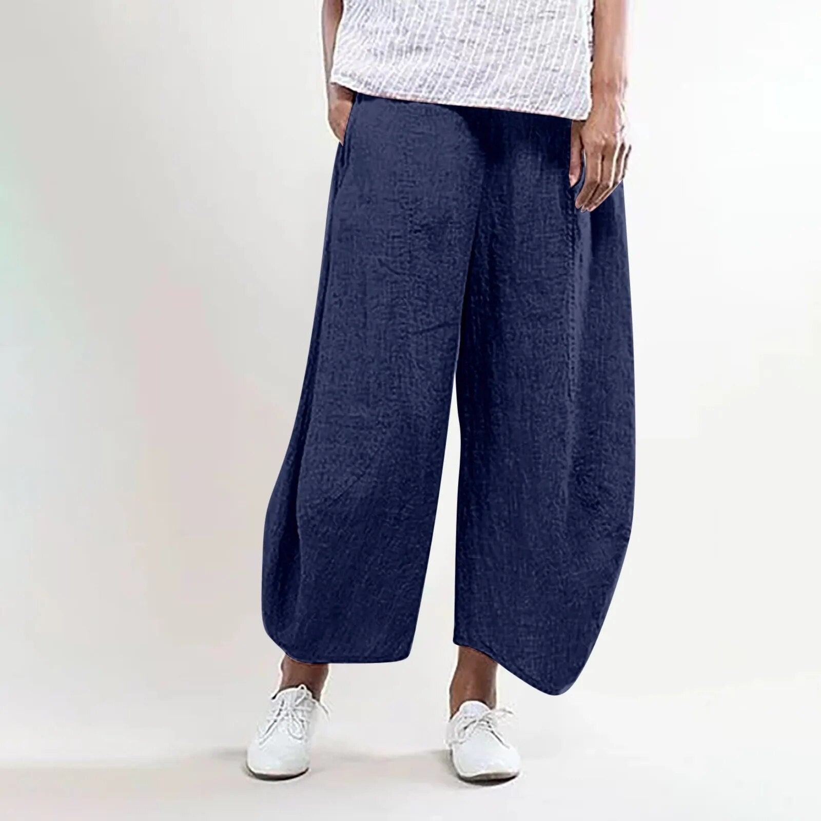 Blaue Casual Leinenhose - Emma